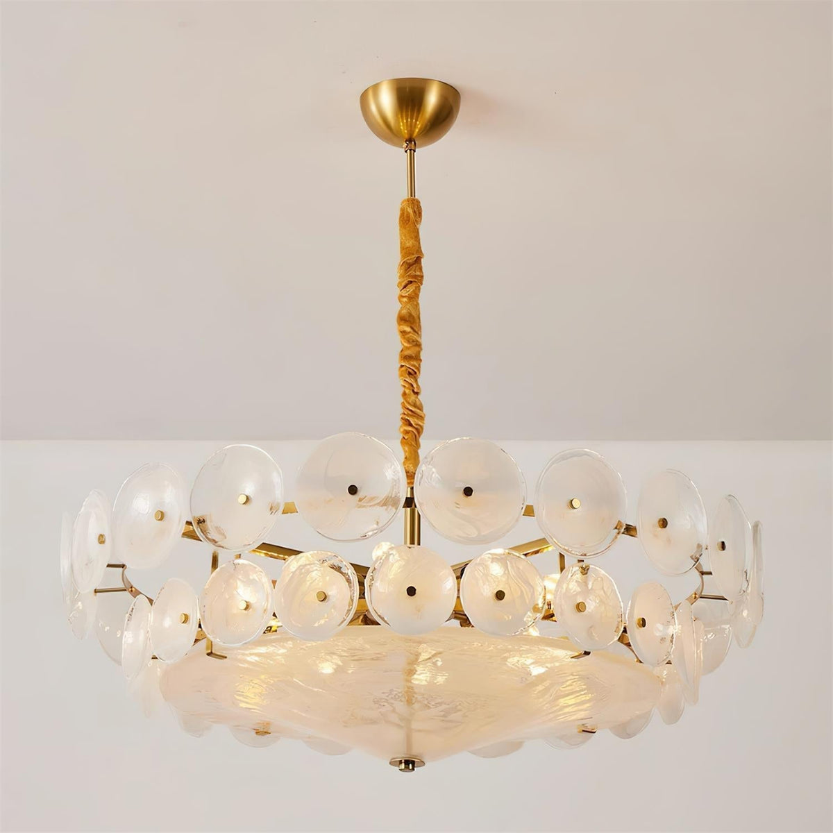 Ventilo Amber Glass Chandelier - Hey Lighting