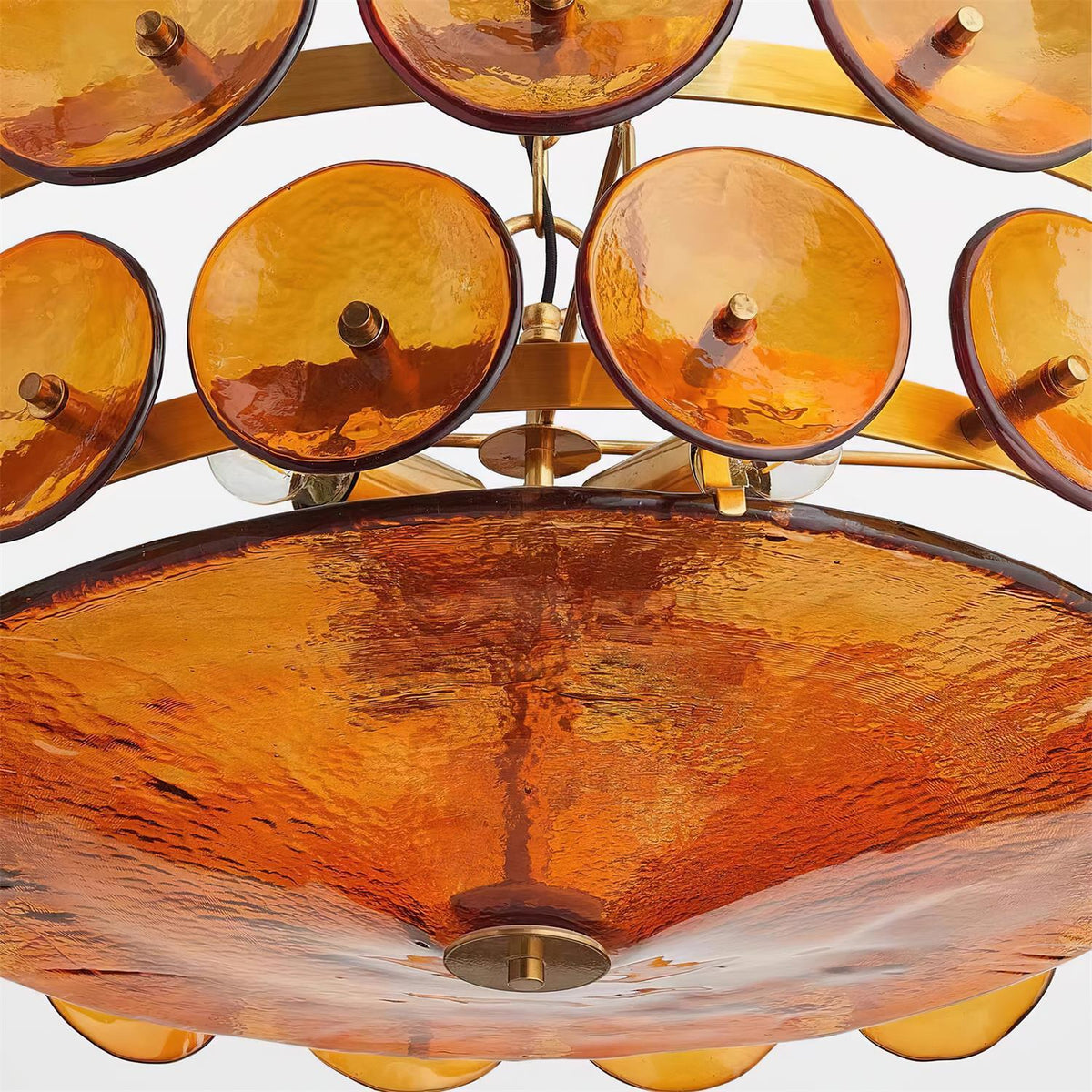 Ventilo Amber Glass Chandelier - Hey Lighting