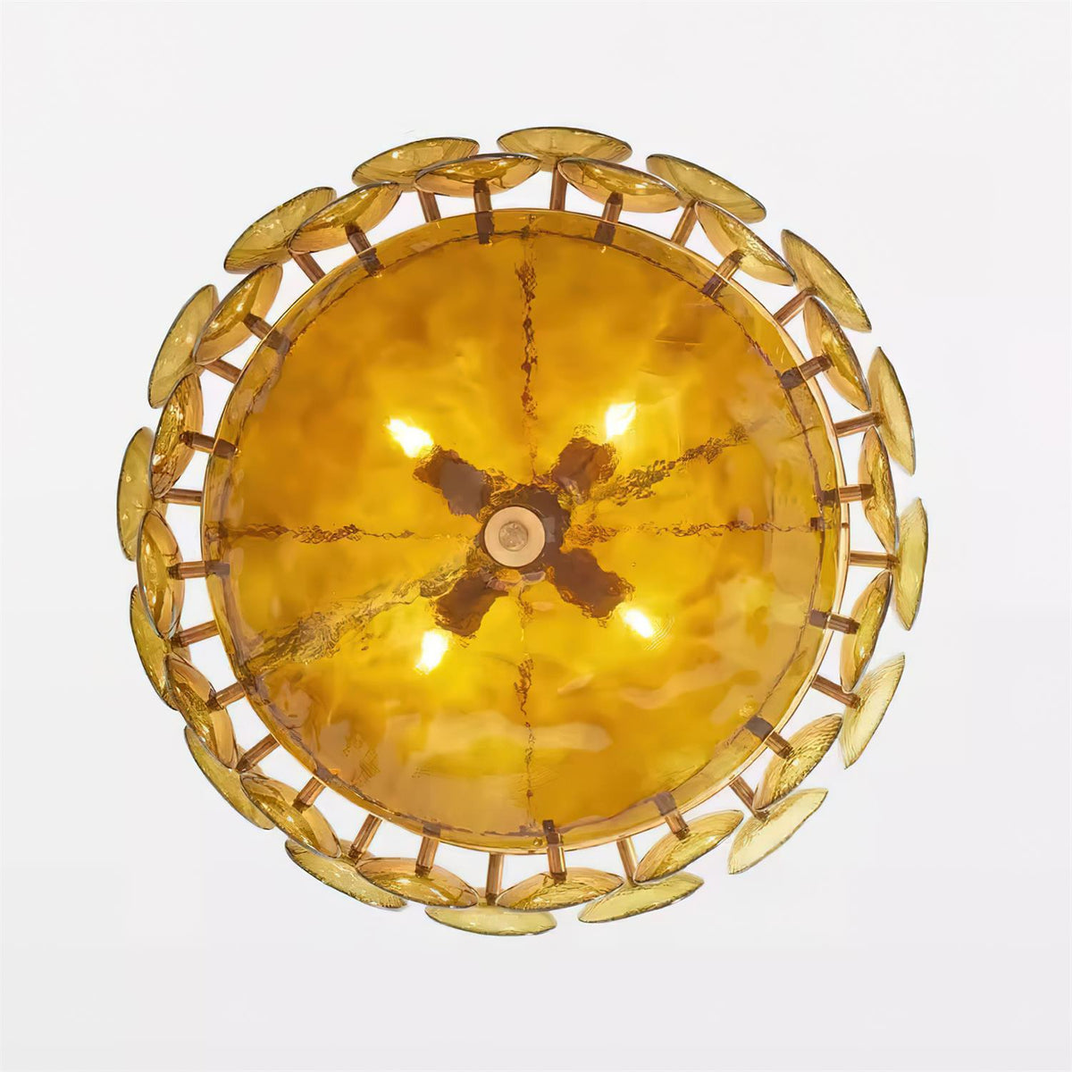 Ventilo Amber Glass Chandelier - Hey Lighting
