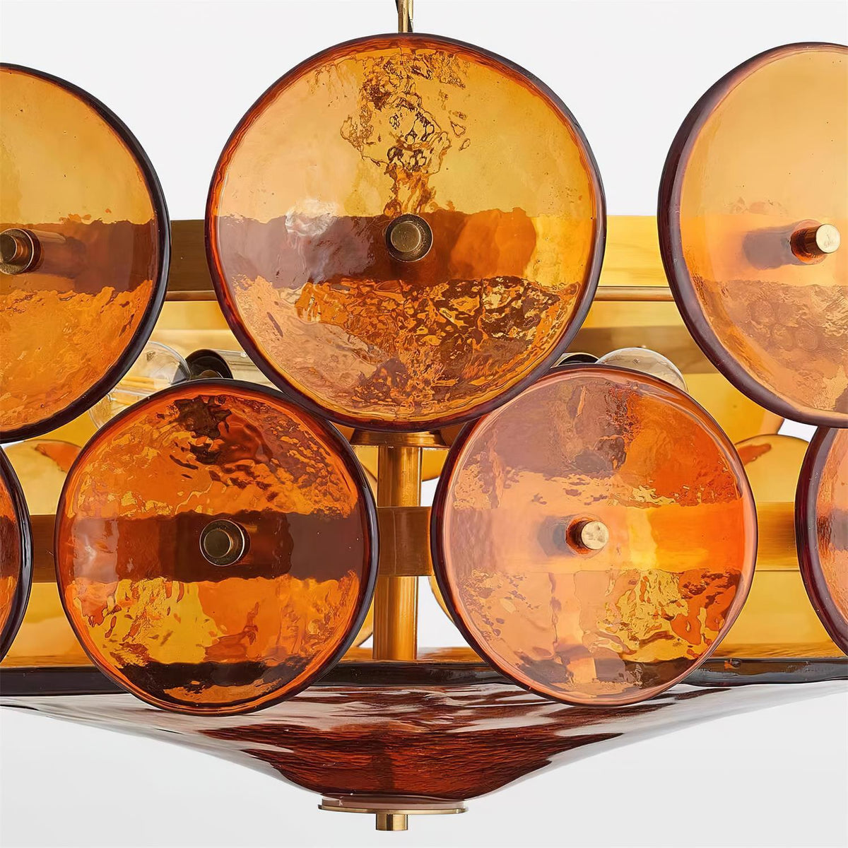 Ventilo Amber Glass Chandelier - Hey Lighting
