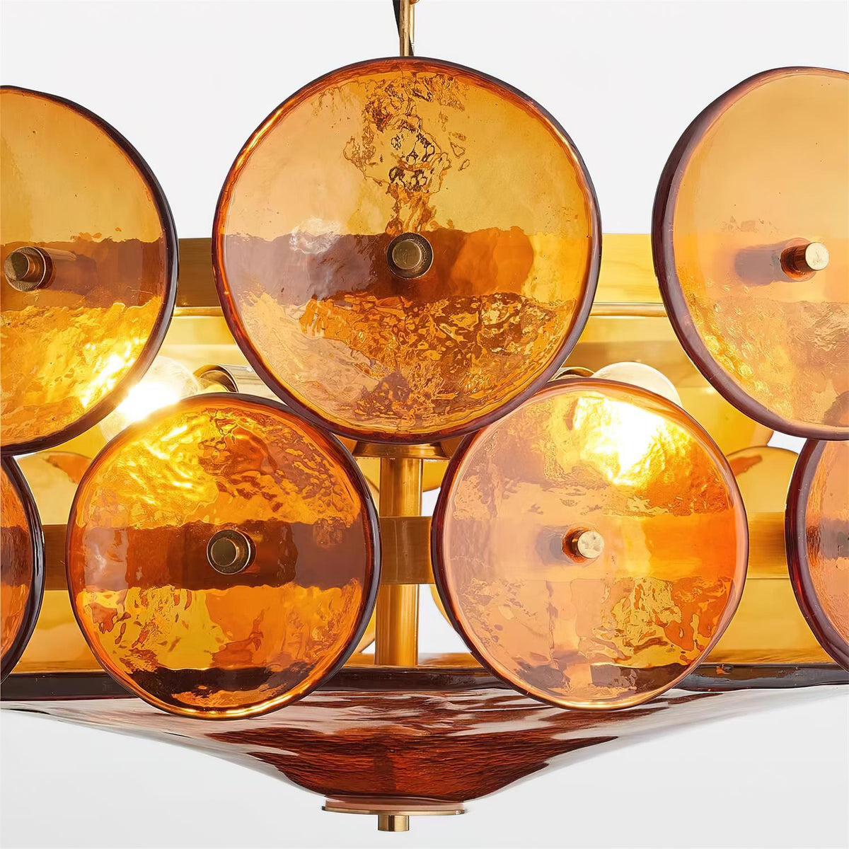 Ventilo Amber Glass Chandelier - Hey Lighting