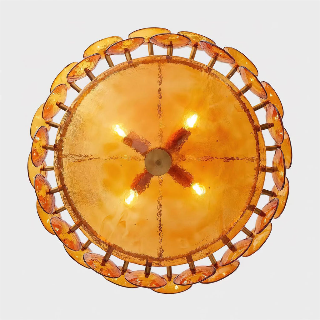 Ventilo Amber Glass Chandelier - Hey Lighting