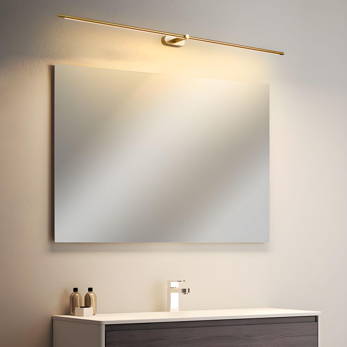 Flano Cordless Linear LED Wall Light – L 98 cm – Gold – USB charging connection