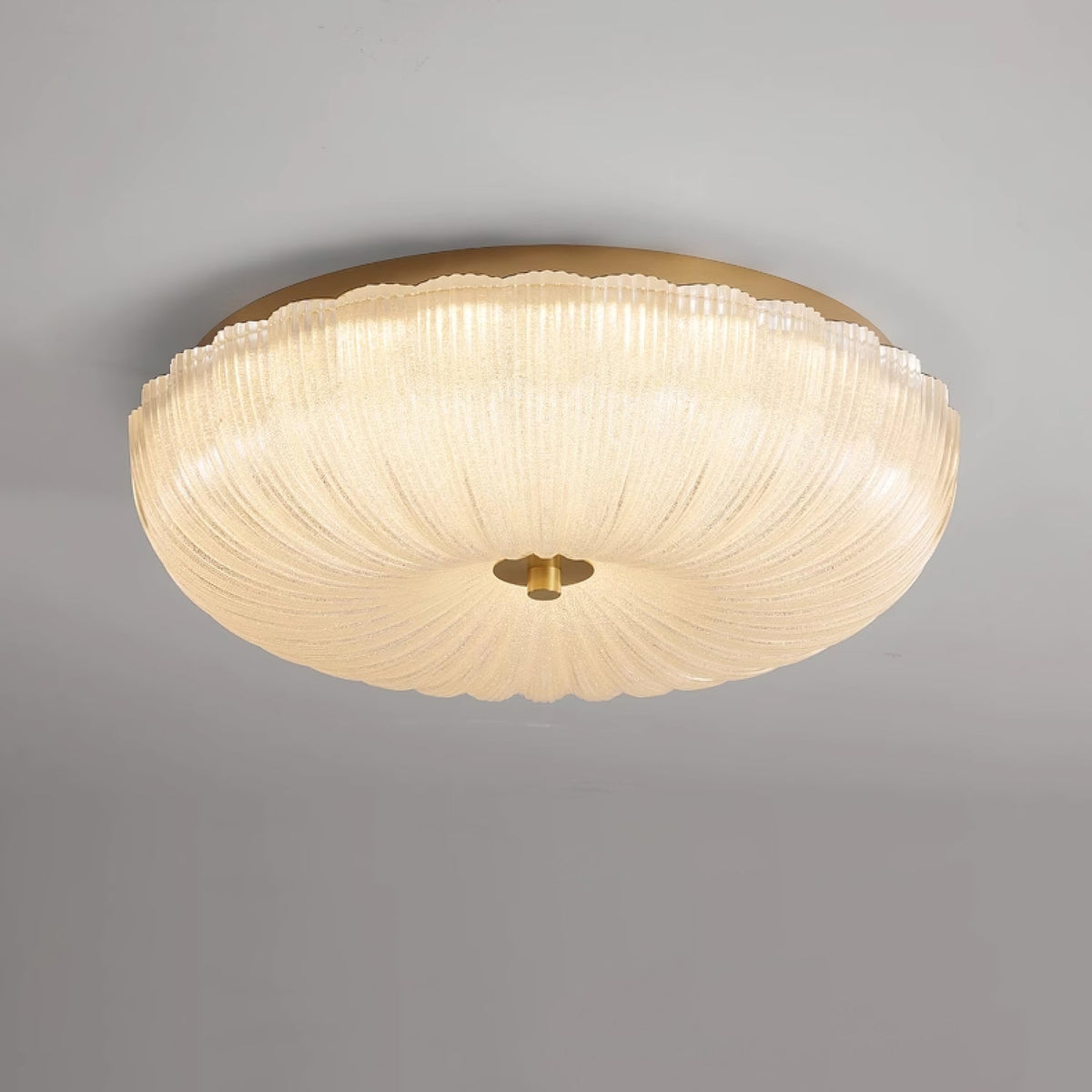 Halo Ripple Glass LED Flush Ceiling Light – product view