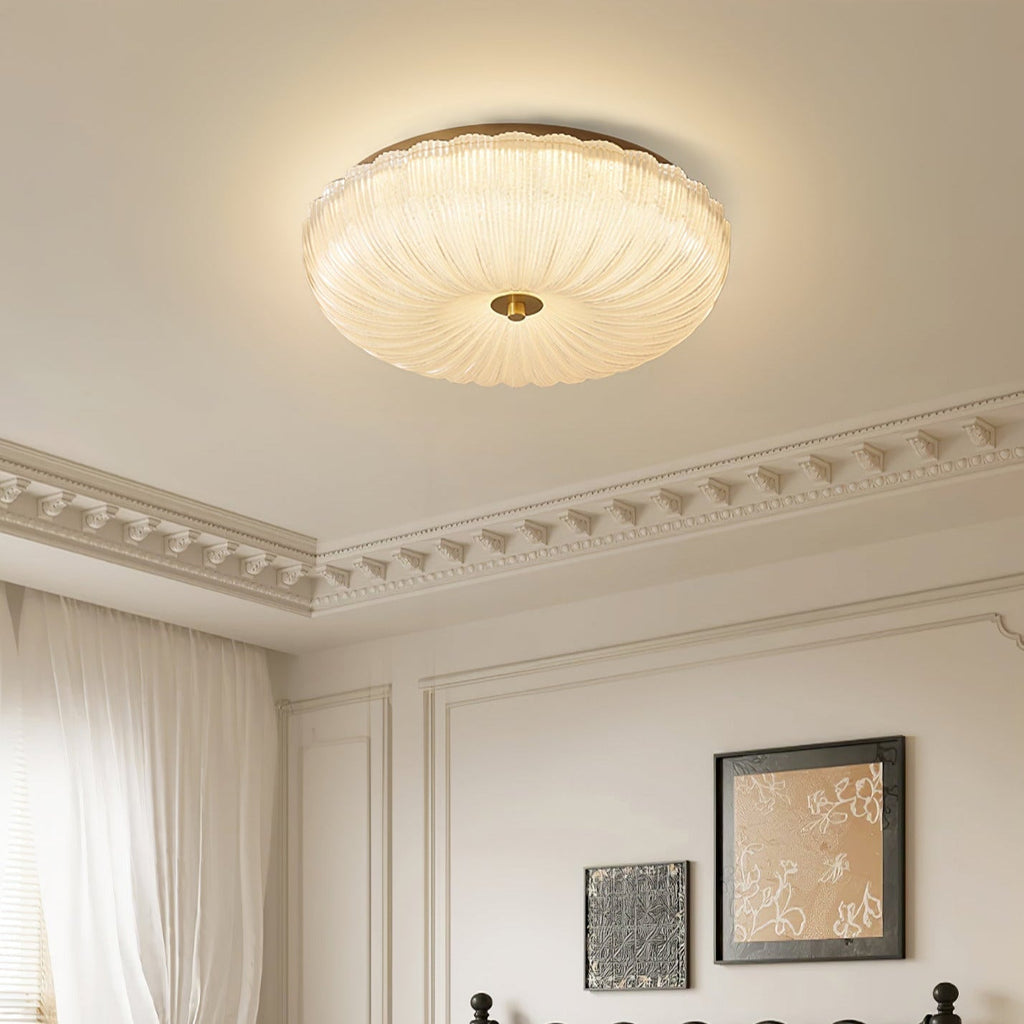 Halo Ripple Glass LED Flush Ceiling Light – product view