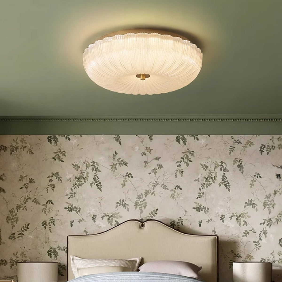 Halo Ripple Glass LED Flush Ceiling Light – product view