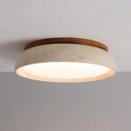 Kloris Travertine and Wood LED Ceiling Light – product view