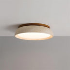 Kloris Travertine and Wood LED Ceiling Light – product view