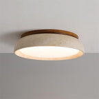 Kloris Travertine and Wood LED Ceiling Light – product view