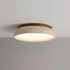 Kloris Travertine and Wood LED Ceiling Light – product view