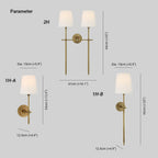 Theodore Wall Lamp Brass Fabric - Hey Lighting