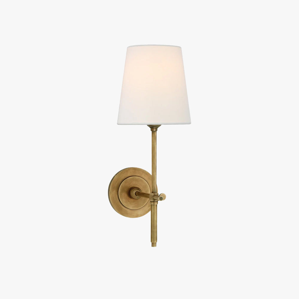 Theodore Wall Lamp Brass Fabric - Hey Lighting