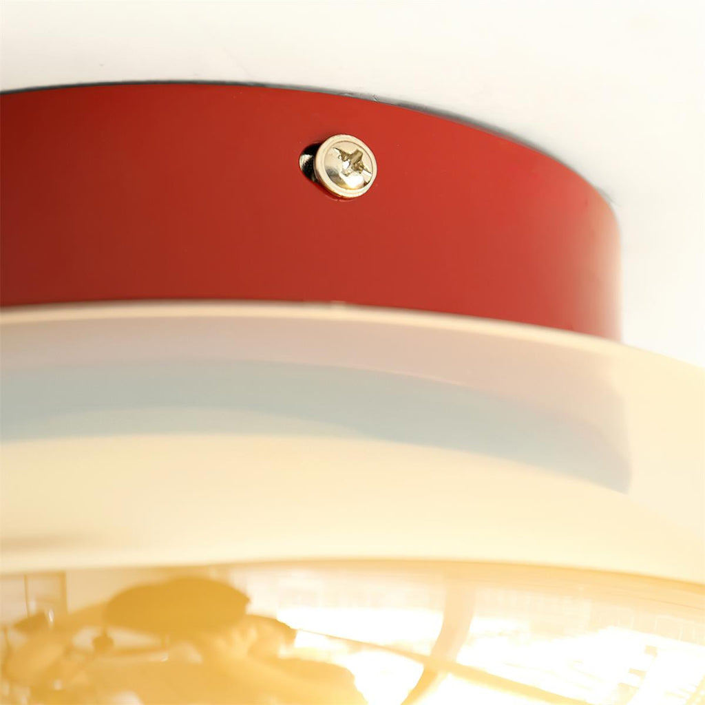 June Retro Glass Flush Mount Ceiling Light - Hey Lighting