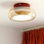 June Retro Glass Flush Mount Ceiling Light - Hey Lighting