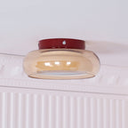 June Retro Glass Flush Mount Ceiling Light - Hey Lighting