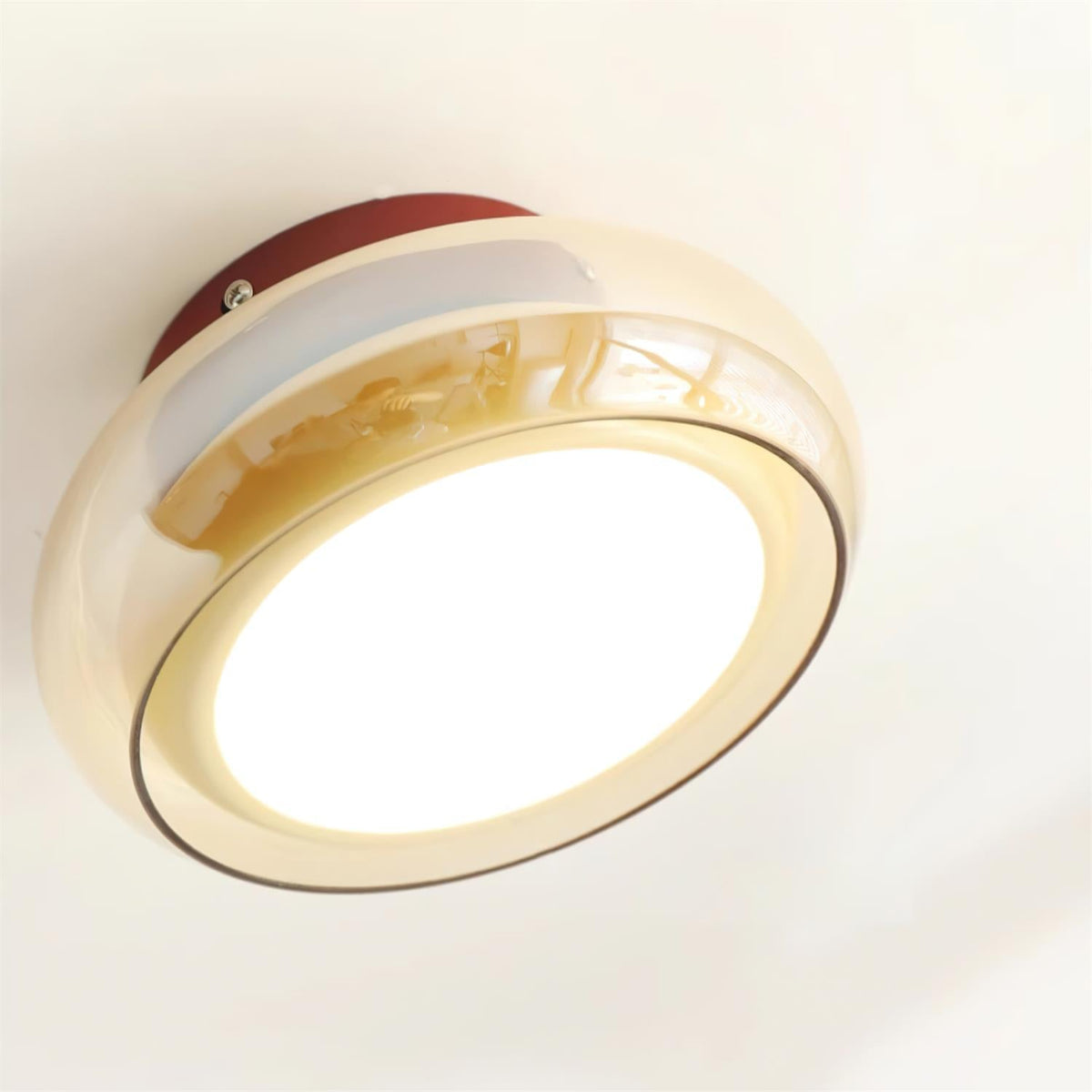 June Retro Glass Flush Mount Ceiling Light - Hey Lighting