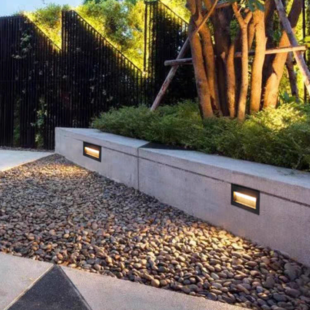 Ray Modern Metal Square Outdoor Deck/Step Light, Black - Hey Lighting
