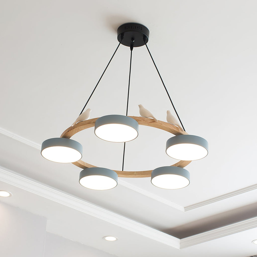 Cliff Chandelier Bird Round - Hey Lighting