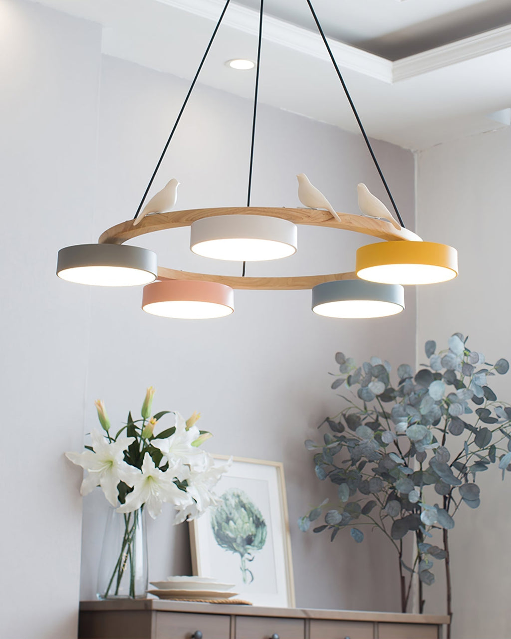 Cliff Chandelier Bird Round - Hey Lighting