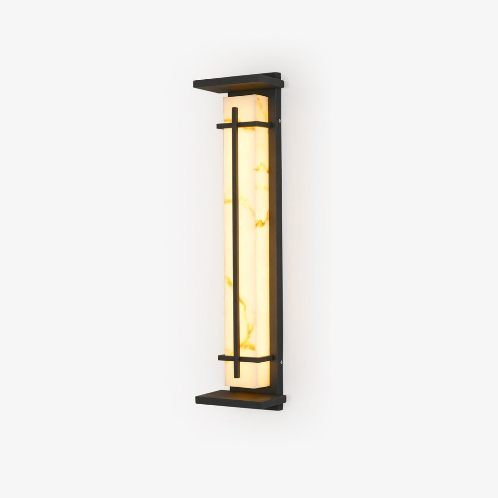 Ray Square Outdoor Wall Light Imitation Alabaster Waterproof - Hey Lighting