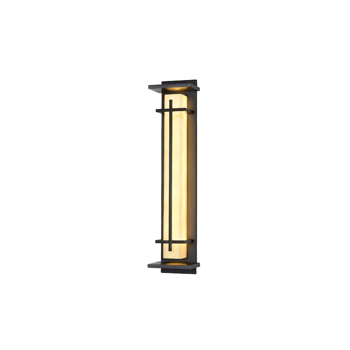 Ray Square Outdoor Wall Light Imitation Alabaster Waterproof - Hey Lighting