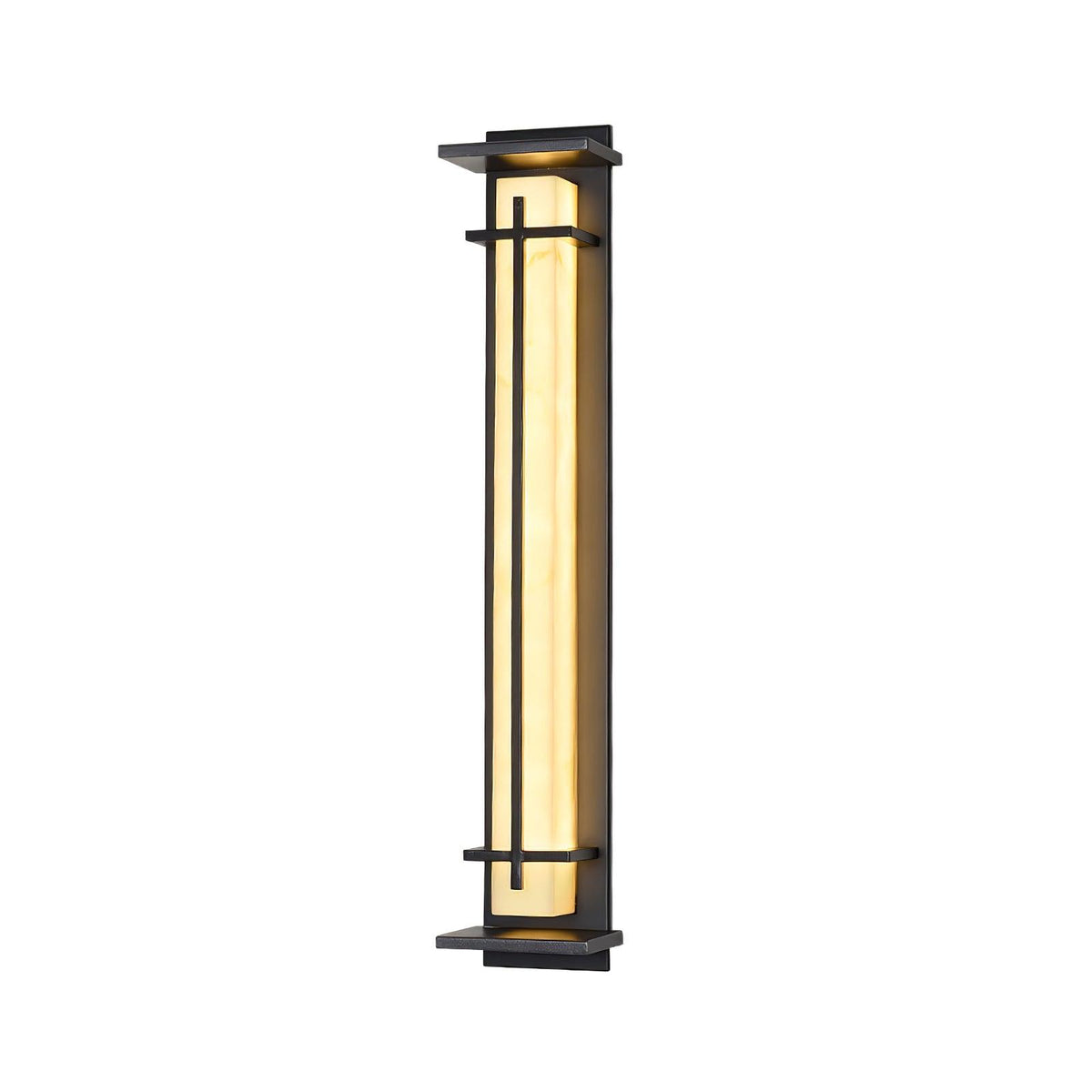 Ray Square Outdoor Wall Light Imitation Alabaster Waterproof - Hey Lighting