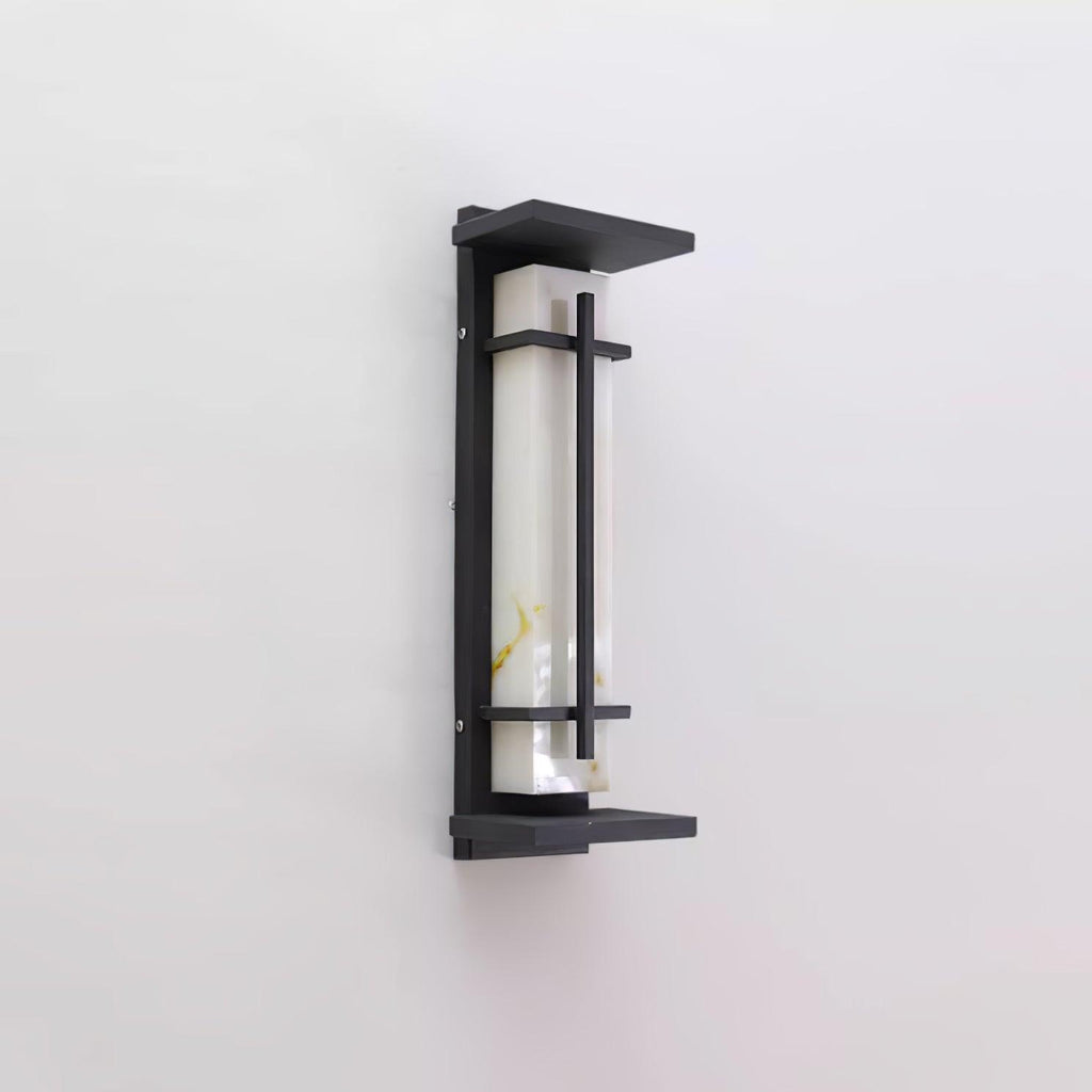 Ray Square Outdoor Wall Light Imitation Alabaster Waterproof - Hey Lighting