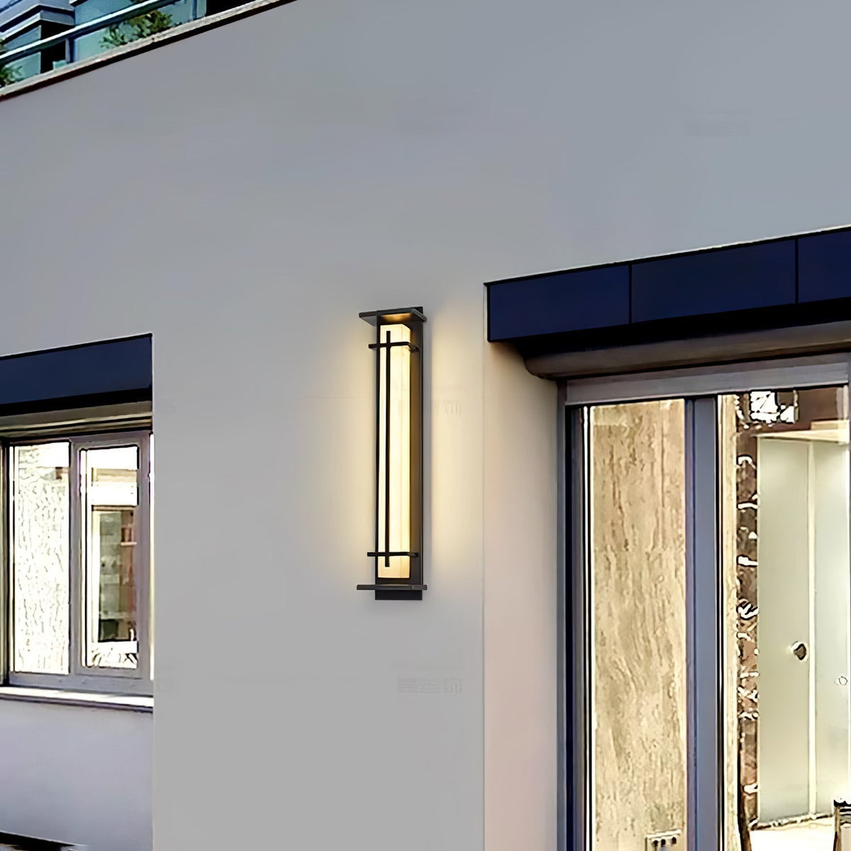 Ray Square Outdoor Wall Light Imitation Alabaster Waterproof - Hey Lighting