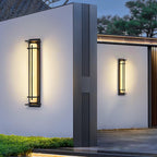 Ray Square Outdoor Wall Light Imitation Alabaster Waterproof - Hey Lighting