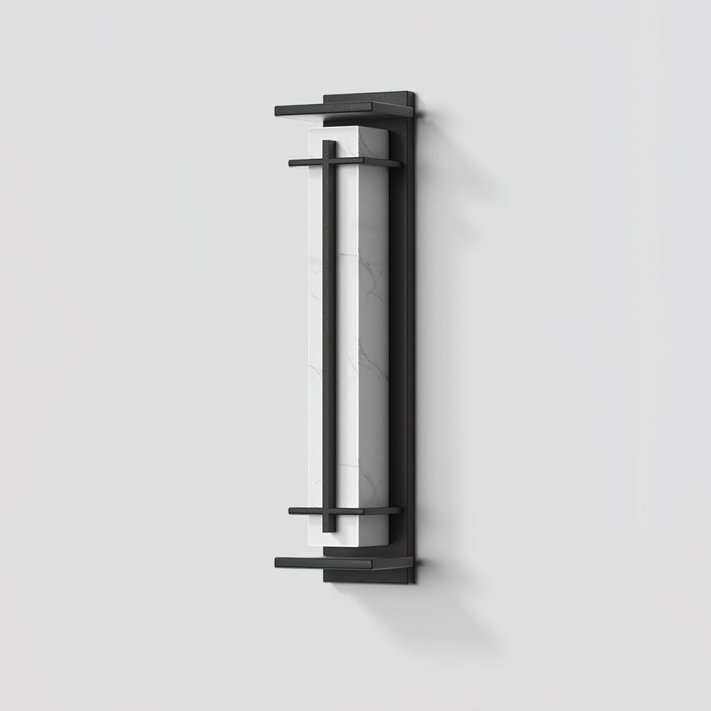 Ray Square Outdoor Wall Light Imitation Alabaster Waterproof - Hey Lighting