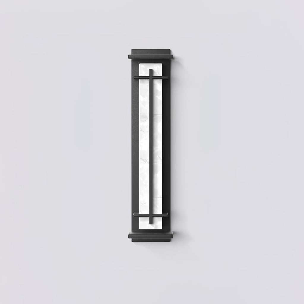 Ray Square Outdoor Wall Light Imitation Alabaster Waterproof - Hey Lighting