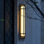 Ray Square Outdoor Wall Light Imitation Alabaster Waterproof - Hey Lighting