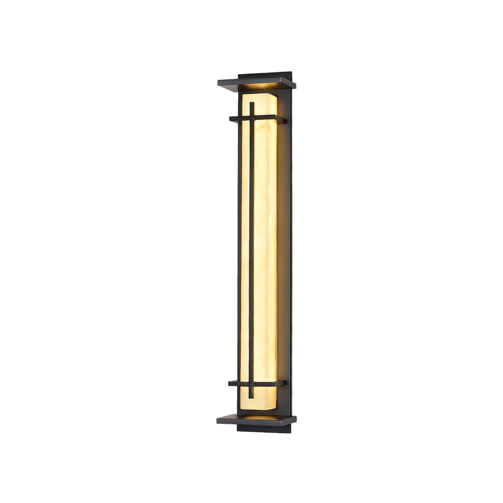 Ray Square Outdoor Wall Light Imitation Alabaster Waterproof - Hey Lighting