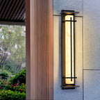 Ray Square Outdoor Wall Light Imitation Alabaster Waterproof - Hey Lighting
