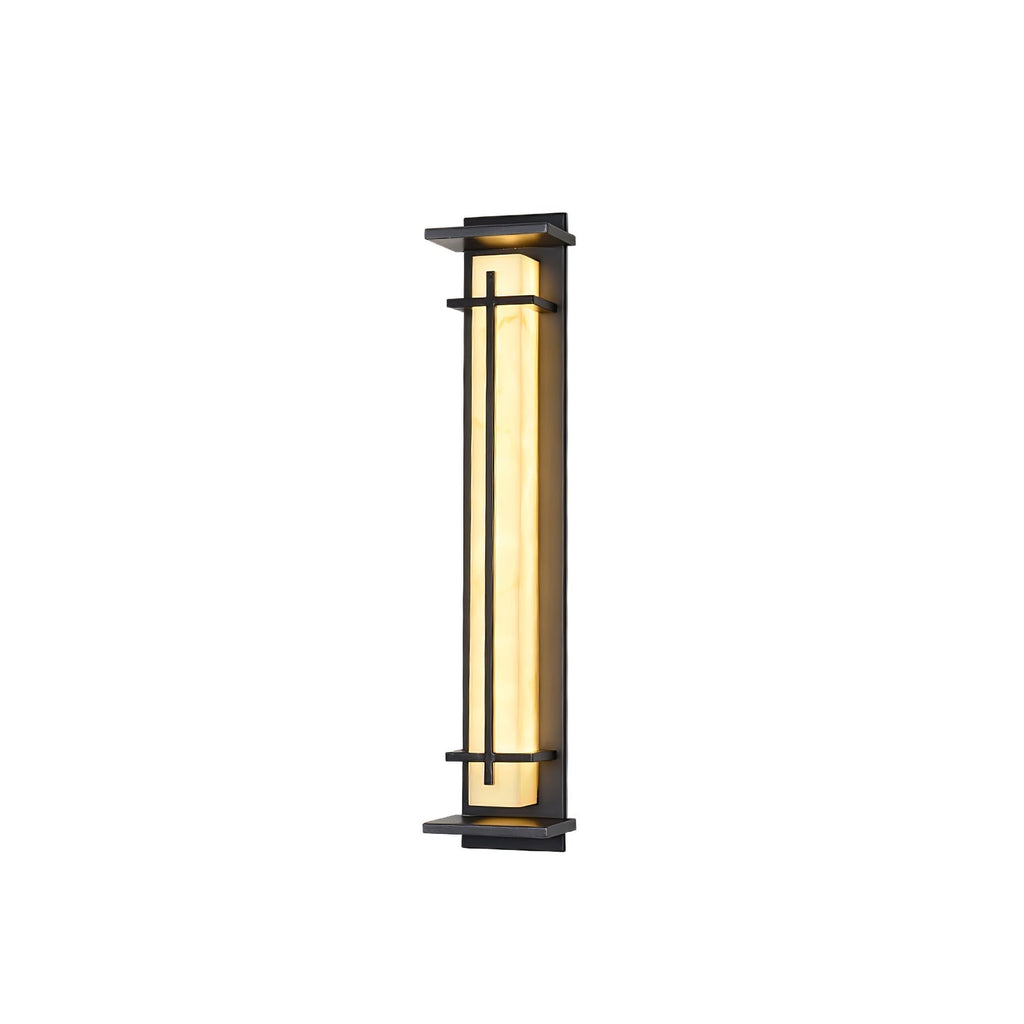 Ray Square Outdoor Wall Light Imitation Alabaster Waterproof - Hey Lighting