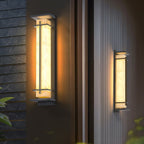 Ray Square Outdoor Wall Light Imitation Alabaster Waterproof - Hey Lighting
