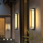 Ray Square Outdoor Wall Light Imitation Alabaster Waterproof - Hey Lighting