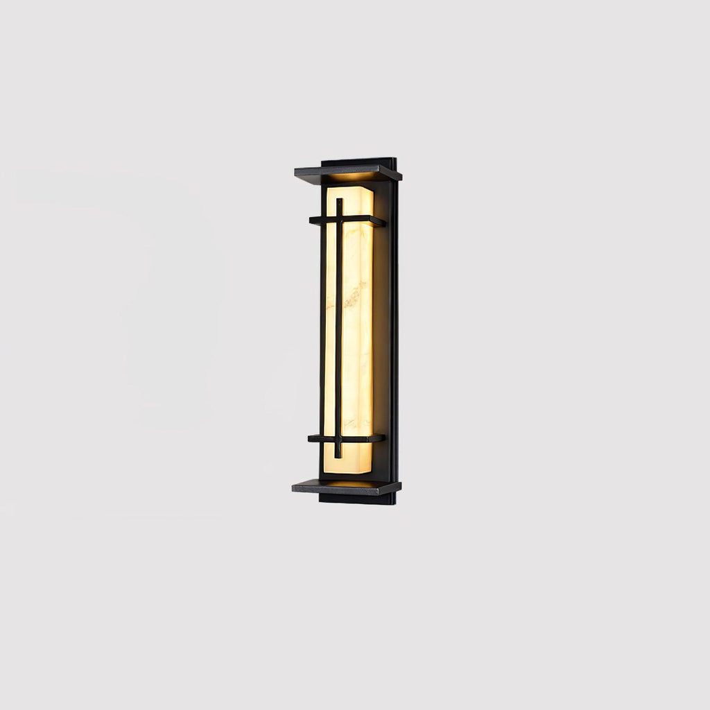 Ray Square Outdoor Wall Light Imitation Alabaster Waterproof - Hey Lighting