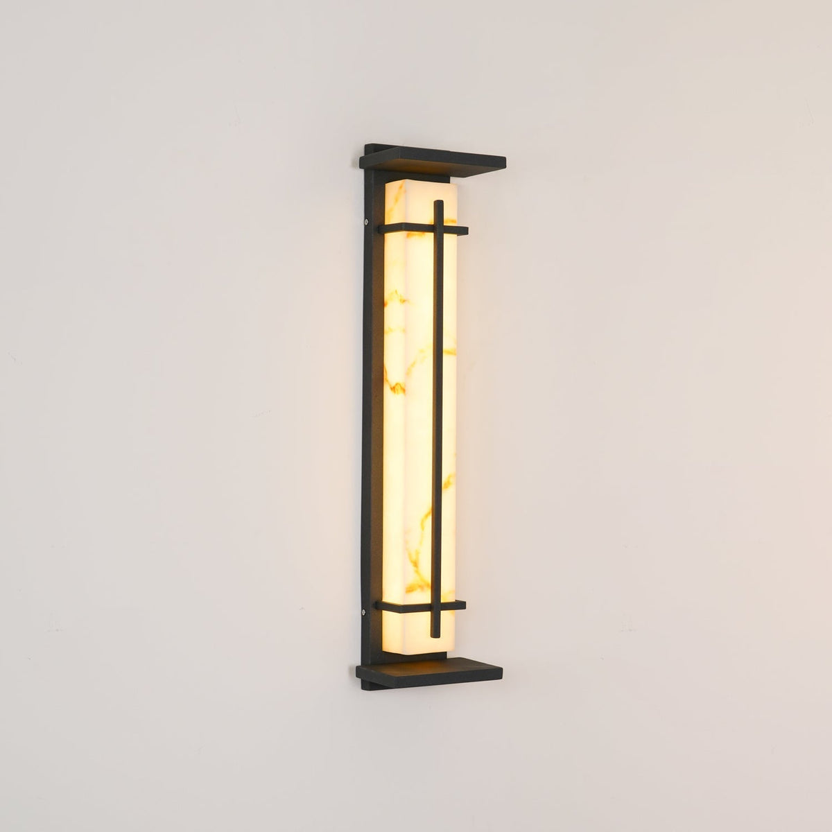 Ray Square Outdoor Wall Light Imitation Alabaster Waterproof - Hey Lighting