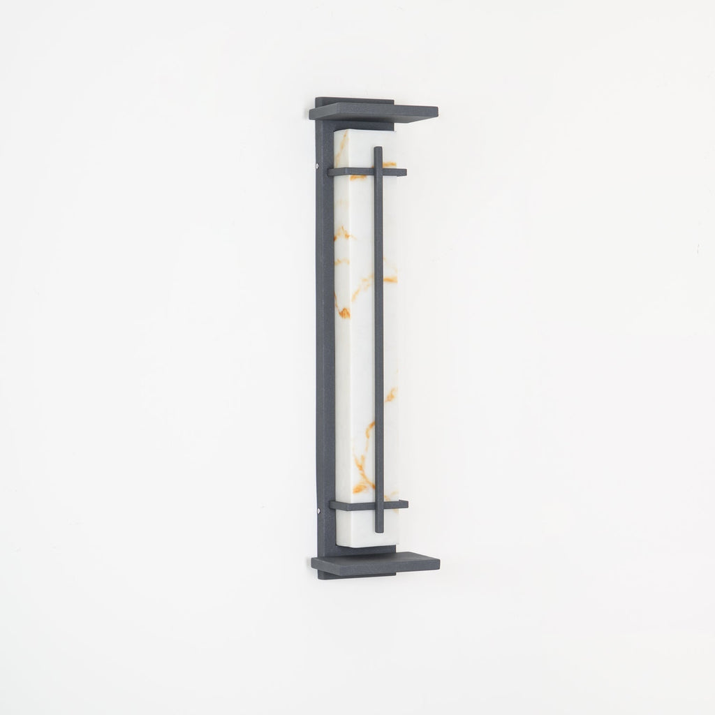 Ray Square Outdoor Wall Light Imitation Alabaster Waterproof - Hey Lighting