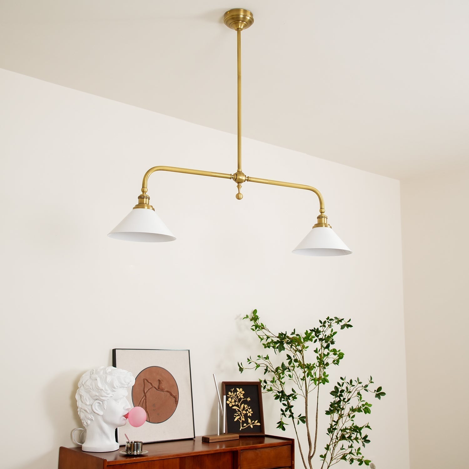 Zya Vintage Two-Head Pendant Light – product view