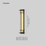 Ray Square Outdoor Wall Light Imitation Alabaster Waterproof - Hey Lighting