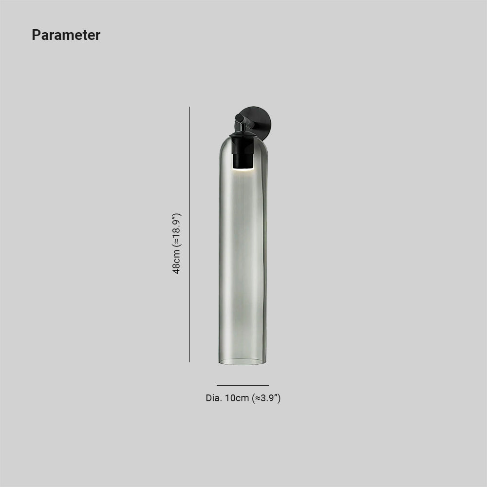 June Glass Indoor Wall Lamp Cylindrical - Hey Lighting