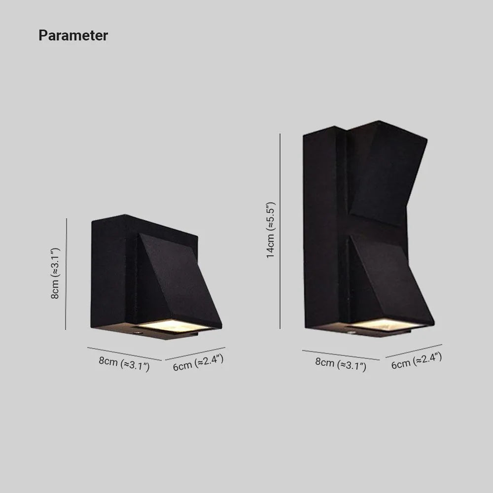 Vexto Modern Black Metal LED Outdoor Wall Lamp - Hey Lighting