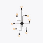 Arisha Vintage Modern Minimalist Industrial Metal Black Ceiling Lamp - Hey Lighting