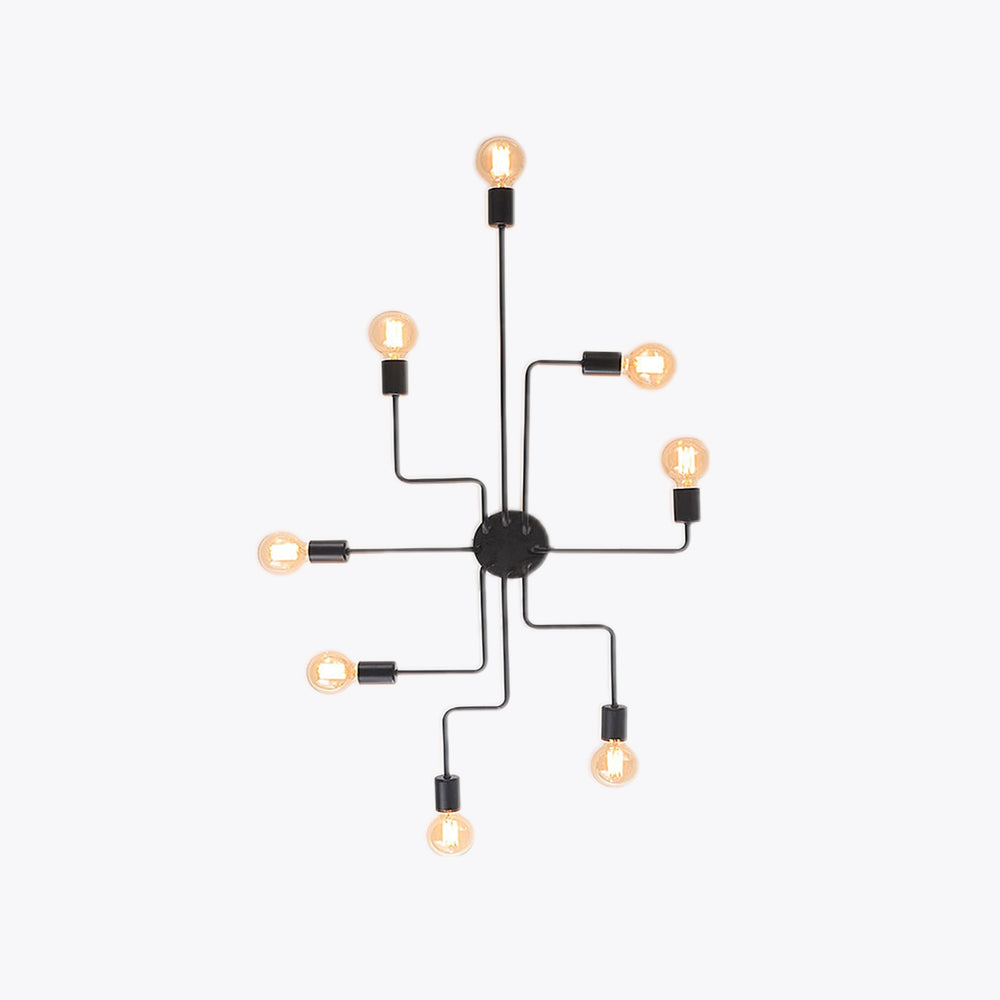 Arisha Vintage Modern Minimalist Industrial Metal Black Ceiling Lamp - Hey Lighting