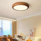 Grena Wood Grain Round Ceiling Light - Hey Lighting