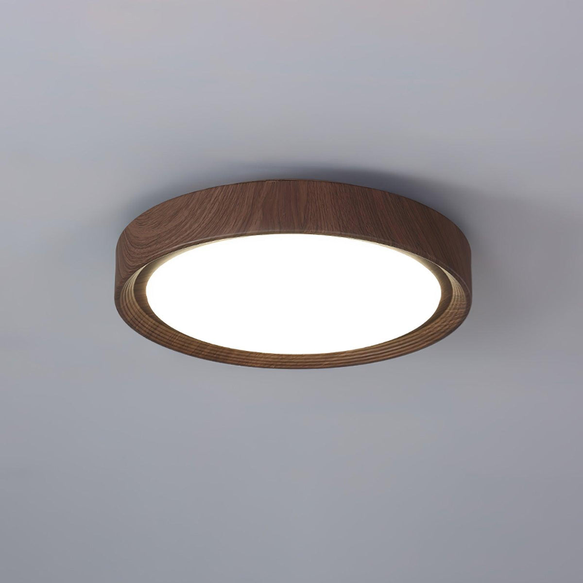 Grena Wood Grain Round Ceiling Light - Hey Lighting