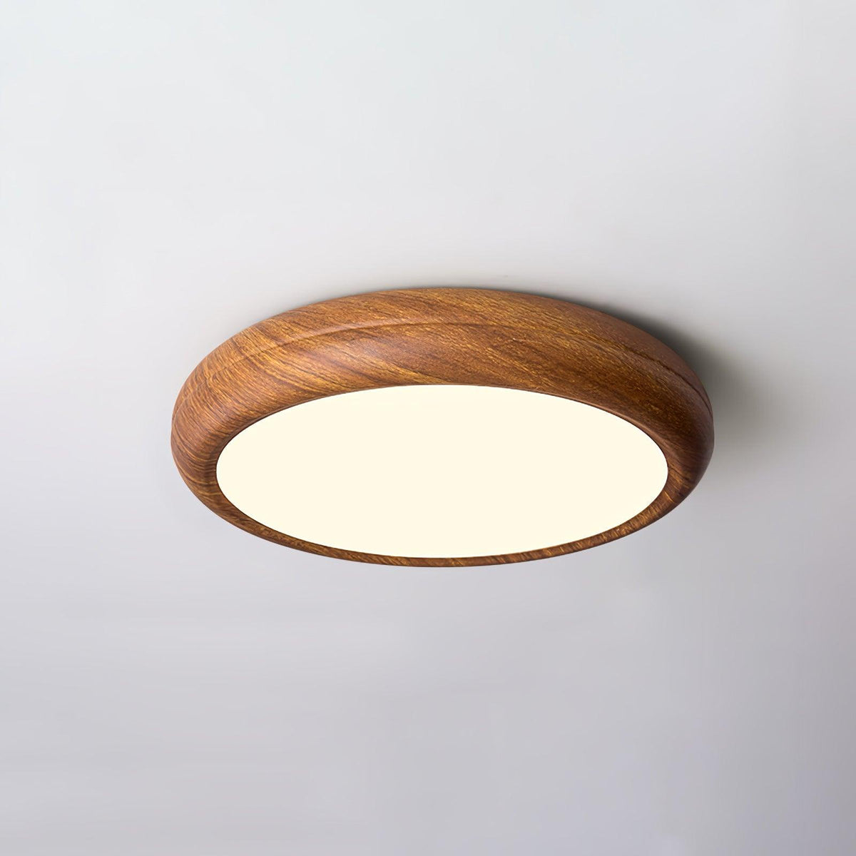 Grena Wood Grain Round Ceiling Light - Hey Lighting