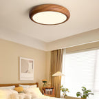 Grena Wood Grain Round Ceiling Light - Hey Lighting